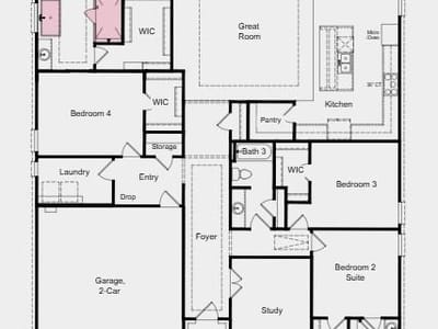 Living area at 100 Las Posas DR - 4 bed 3 bath home