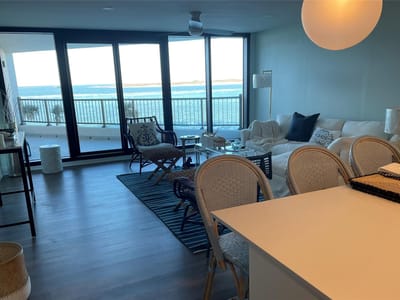Living area at 1000 N Station St Unit #106 - 2 bed 2 bath home