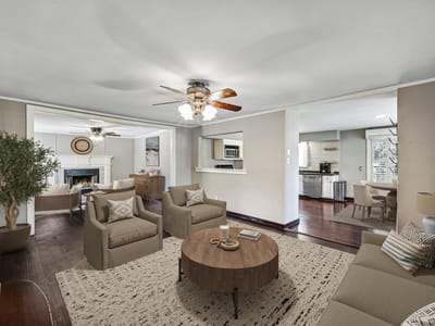 Living area at 1005 4th St - 4 bed 2 bath home