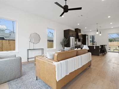 Living area at 1009 44th St - 4 bed 3 bath home