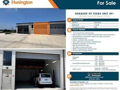 Living area at 1009 Ranch Road 620 Unit #401 - Garages Of Texas at Lakeway, Lakeway, TX