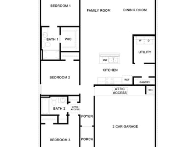 Kitchen at 10117 Curb Strap DR - 3 bed 2 bath home