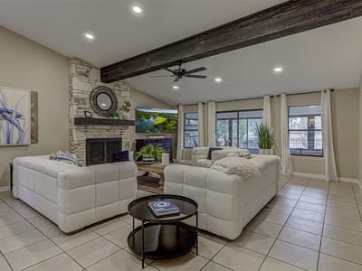 Living area at 103 Oasis St Unit #A - 2 bed 2 bath home