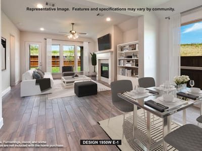 Living area at 104 Annamae Green CV - 3 bed 2 bath home