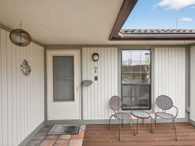 Living area at 104 S Big Spur Unit #7 - 2 bed 2 bath home