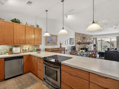 Primary bedroom at 104 S Big Spur Unit #7 - 2 bed 2 bath home