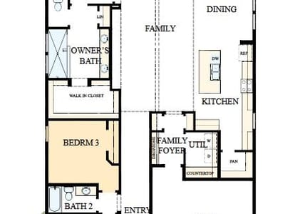 Living area at 104 Sisal CV - 3 bed 2 bath home