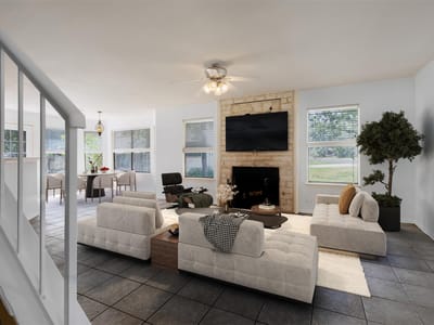 Living area at 10501 Bilbrook PL - 3 bed 2 bath home