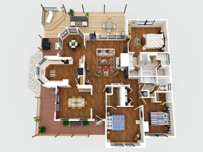 Living area at 10621 Fm 150 W - 3 bed 2 bath home