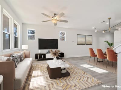 Living area at 107 Wilkes ST - 3 bed 2 bath home