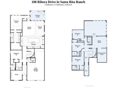 Living area at 108 Ribera DR - 5 bed 5 bath home
