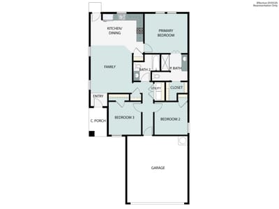 Living area at 108 Spokeshave Ln - 3 bed 2 bath home