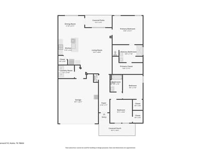 Living area at 109 San Bernard TRL - 3 bed 2 bath home