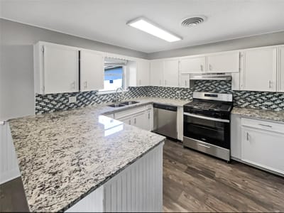 Living area at 1105 E 17th St - 3 bed 2 bath home