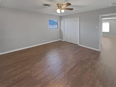 Primary bedroom at 1105 E 17th St - 3 bed 2 bath home