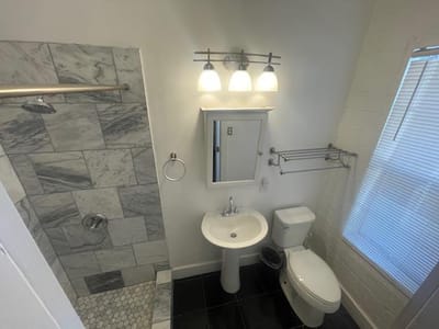 Primary bedroom at 1105 E 6th St - 2 bed 1 bath home