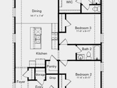 Living area at 111 Bayou Mint BLVD - 3 bed 2 bath home