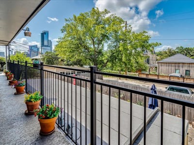 Living area at 1111 W 10th ST Unit #104 - 1 bed 1 bath home