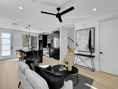 Living area at 1117 Lawson LN Unit #2 - 2 bed 2 bath home