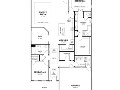 Living area at 112 Olive Blossom TRL - 2 bed 2 bath home