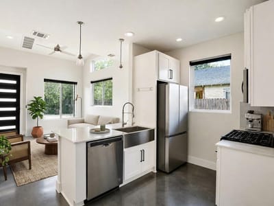 Kitchen at 1123 Omega Ave Unit #1 - 2 bed 2 bath home