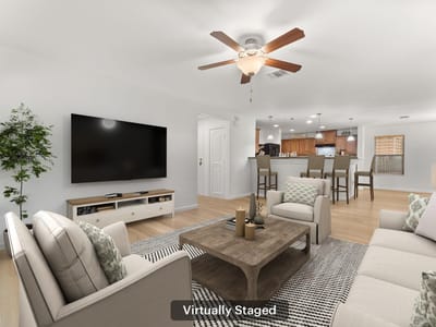 Living area at 11405 Barns TRL - 3 bed 2 bath home