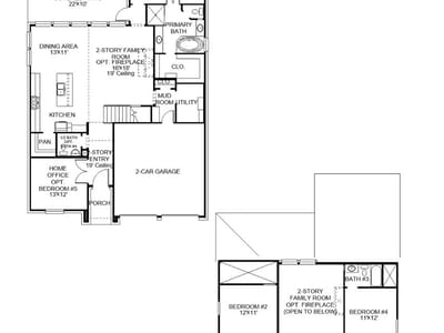 Living area at 116 North River WAY - 4 bed 3 bath home