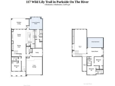 Living area at 117 Wild Lily TRL - 4 bed 4 bath home