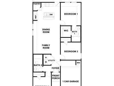 Living area at 118 Orange Flame Blvd - 3 bed 2 bath home