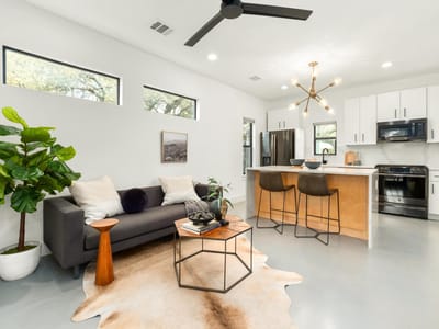 Living area at 1183 Oakgrove Ave Unit #2 - 2 bed 2 bath home