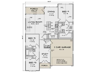 Living area at 119 Autumn Sage TRL - 3 bed 2 bath home