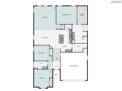 Living area at 120 Desperado ST - 3 bed 2 bath home