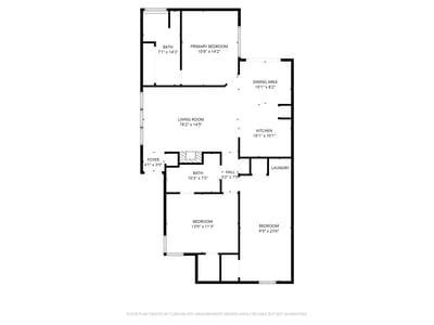 Living area at 12004 Thompkins DR - 3 bed 2 bath home