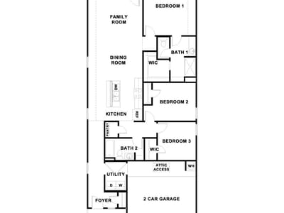 Living area at 12006 Pike Bnd - 3 bed 2 bath home