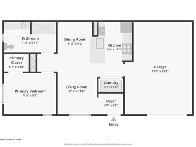 Living area at 1201 Grove Blvd Unit #1604 - 1 bed 1 bath home