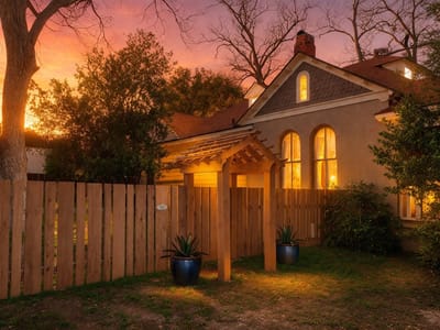 Primary bedroom at 1202 Pecan St - 3 bed 3 bath home