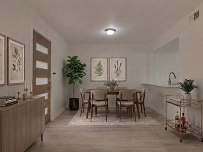 Kitchen at 1208 Hollow Creek Unit #105 - 2 bed 1 bath home