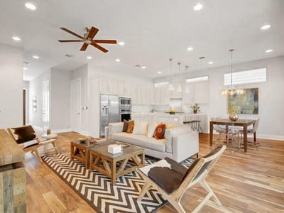 Primary bedroom at 1208 Kinney Ave - 4 bed 3 bath home