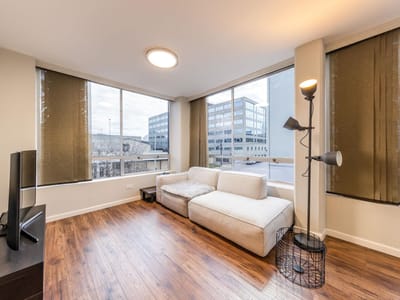 Living area at 1212 Guadalupe St Unit #301 - 2 bed 2 bath home