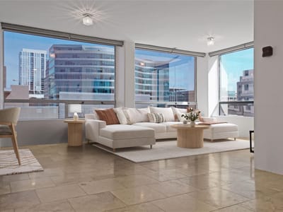 Living area at 1212 Guadalupe St Unit #502 - 1 bed 2 bath home