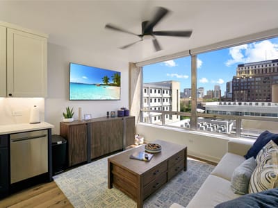 Primary bedroom at 1212 Guadalupe ST Unit #704 - 1 bed 1 bath home