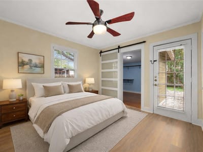 Primary bedroom at 1216 S Myrtle St - 3 bed 2 bath home