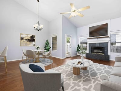 Primary bedroom at 12212 Brigadoon LN Unit #151 - 3 bed 2 bath home