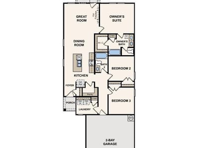 Living area at 1225 Wild Leaf Way - 3 bed 2 bath home
