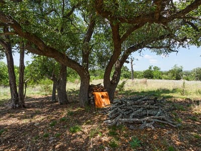 Primary bedroom at 123 El Nopal Dr - Cielo Springs, Blanco, TX