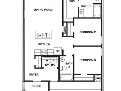 Living area at 124 Dagney CT - 3 bed 2 bath home