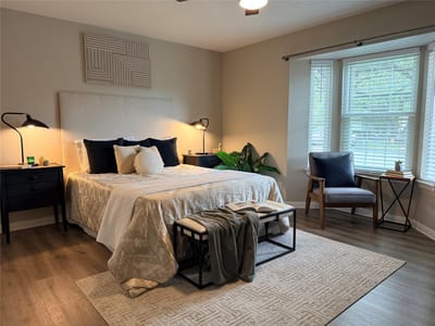 Primary bedroom at 1240 Barton Hills Dr Unit #105 - 1 bed 1 bath home