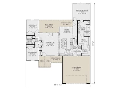 Living area at 126 Autumn Sage TRL - 3 bed 2 bath home