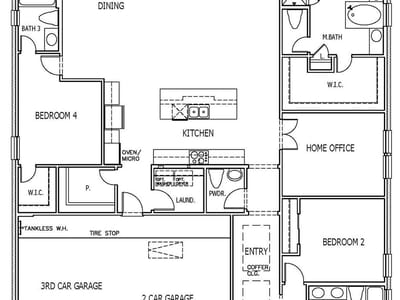 Living area at 130 Big Pine Creek LN - 4 bed 3 bath home