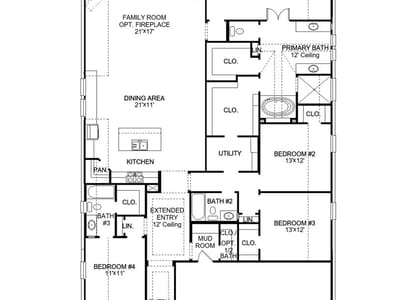Living area - 1300 Pansy Trl Living area at 1300 Pansy Trl - 4 bed 3 bath home